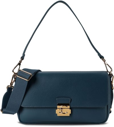 Coccinelle C-Me Lock Schoudertas Leder 29 cm - Dames - deep blue