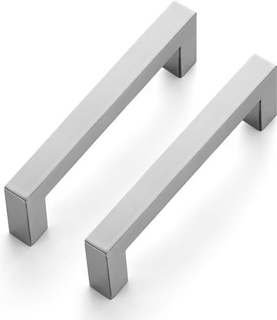 JGS ® Set van 5 Moderne Zilverkleurige Handgrepen voor Keukenkasten en Meubilair