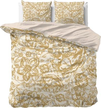 Sleeptime Tela Dekbedovertrekset - Tweepersoons - 200X200/220 + 2 x kussenslopen 60x70 - Goud