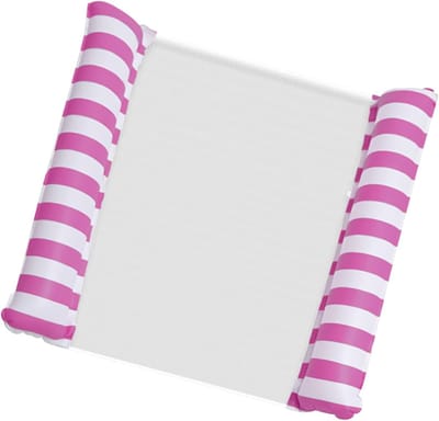 Waterhangmat - Opblaasbaar ligbed - Ontspannen op water - Dubbele zitfunctie - 130x132 cm - Roze