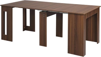 Uitschuifbare Eettafel - Vouwtafel Keukentafel - Ruimte Besparen - Verstelbaar Tot 180cm - 60-180 x 85 x 75 cm - Bruin