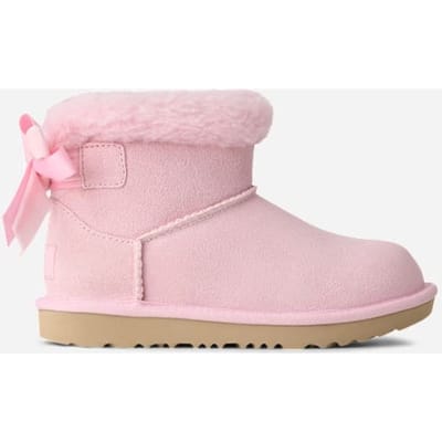 UGG® Classic Mini Bailey Mixed Bow laars in Ribbon Candy, Maat 32.5, Suede