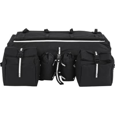 Porte-bagages arrière VTT Sacoche de réservoir Sacoche latérale Sac de rangement pour équipement de chargement noir