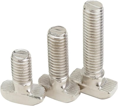 Hamerkop Bouten - T-sleuf Schroeven - Aluminium Profiel Montage - Verzinkt Koolstofstaal - M8 5 Stuks - Zilverkleurig