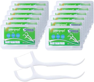 Dailygoods- Tandfloss 600 Stuks - Tandzijdesticks - Tandenstokerhouder - Interdentale Flossers - Y-vormig Design - Ergonomisch Ontwerp - Tandzijde