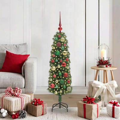 vidaXL - Kunstkerstboom - Groen - 120 - cm - PVC - en - Staal - en - Kunststof