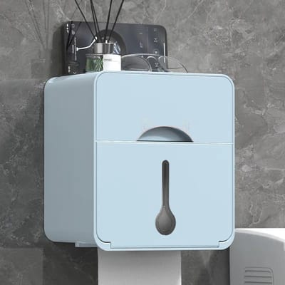 Ponsvrije Toiletpapierdoos Papierrol Papierdoos Huishoudelijk Toiletpapierrek Waterdichte Tissuehouder 22cm*12.6cm*23cm