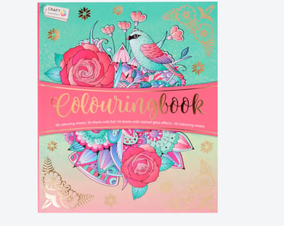 Craft Sensations kleurboek - Bevat folie-, glas-in-lood- en klassieke 96 kleurpagina's - Groen