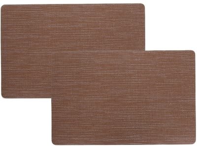Cosy & Trendy tafel Placemat - 4x - rechthoekig - vinyl bruin - 29 x 44 cm - Tafel dekken