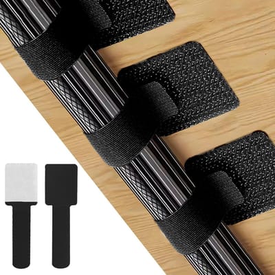 Dailygoods - Kabelmanagement Clips - Zelfklevende Organizers - Opgeruimd Bureau - 50 Stuks - Handige Oplossingen voor Kabels - Geschikt voor Thuiswerk...