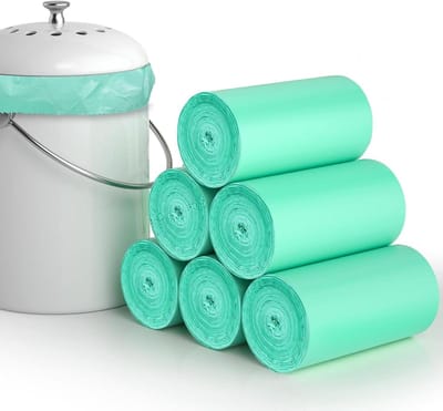 Kleine vuilniszakken - Mini afvalzakken - Huishoudelijk afval - Verdikt materiaal - 12 Gallon - Wit