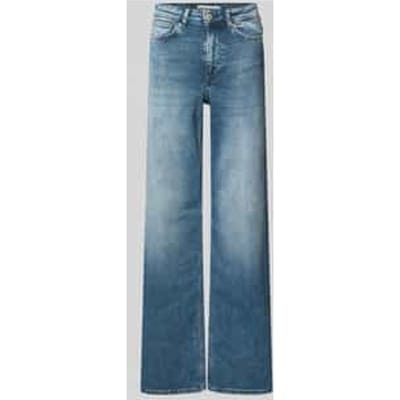Only blauwe dames jeans   High waist   Madison   Stonewash wassing   Wide leg fit   5-Pocket zakken   Knoop- en ritssluiting   High waist Blauw S/30