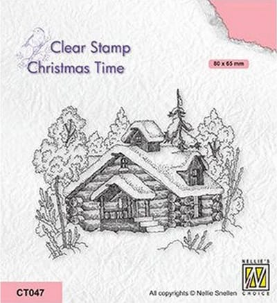 Nellie Snellen Christmas Time Clear Stempels Snowy Winer Scene