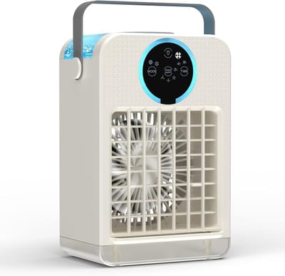 Draagbare airco met afstandsbediening, mini luchtkoeler met 2-8H timer, 3 ventilatorsnelheden, 2 nevelmodi, 700ML verdamplingsklimaatregelaar geschikt voor thuis