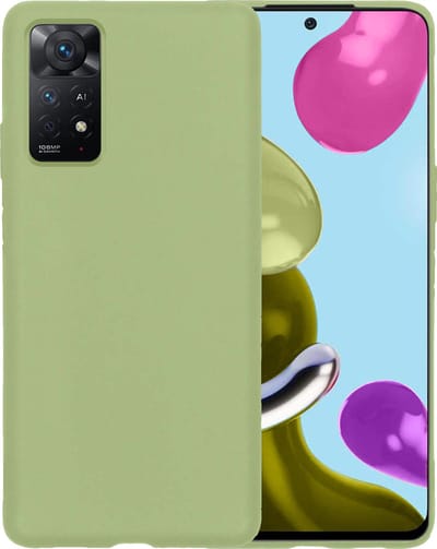 Hoesje - Geschikt voor Xiaomi Redmi Note 11 - Sterk & Shockproof - Siliconen Case - Hoes Cover - Telefoonhoes - Groen