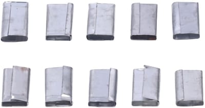 Dailygoods- Omsnoeringsclips 1 Kg - Verpakkingsbandzegels - Duurzaam IJzermateriaal - Geschikt voor 12-16 Mm PP-Riemen - Betrouwbare Bevestiging - Ongeveer 260 Stuks