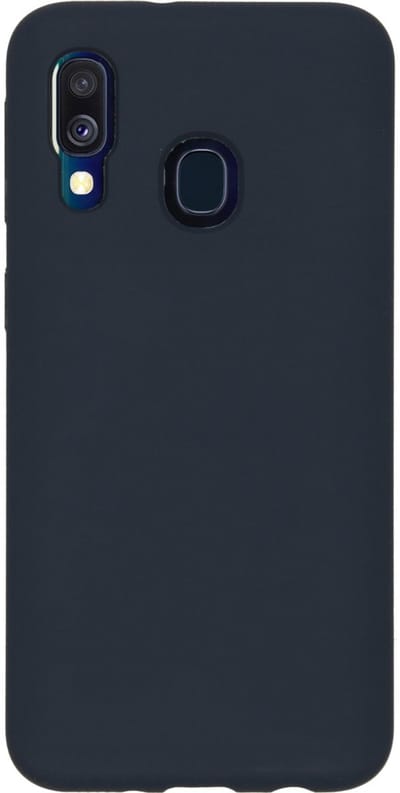 Accezz Hoesje - Geschikt voor Samsung Galaxy A40 - Liquid Silicone Backcover - Donkerblauw