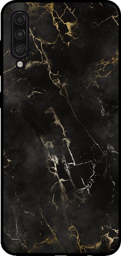Smartphonica Telefoonhoesje voor Samsung Galaxy A30s met marmer opdruk - TPU backcover case marble design - Zwart geschikt voor Samsung Galaxy A30s