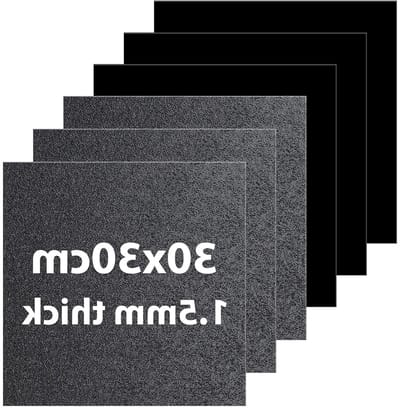 Plastic Platen Set van 6 Stuks, 1.5 mm Dikte, 30 x 30 cm, Zwart ABS voor Laser Snijden en Creatieve Projecten