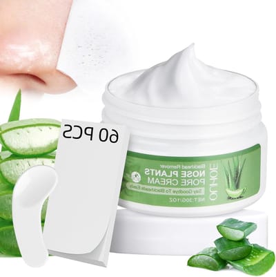 Diepe Reiniging Pore Strips voor Huidverzorging - 60 Neusstrips en 30g Masker voor Zwarte Punten, Geschikt voor Alle Huidtypes, Mannen en Vrouwen