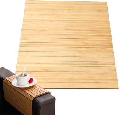 Houten bijzettafel - Banktafel organizer - Dranken en snacks - Vlekbestendig oppervlak - 42 x 33.7 cm - Houtkleur