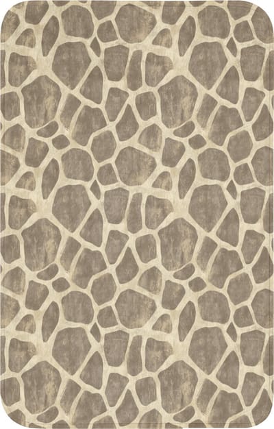 WC mat 50x80 cm - Antislip - Giraf - Patroon - Beige - Bruin - Toiletmat - Vloermat - Douchemat - Toilet tapijt - Toiletmatten