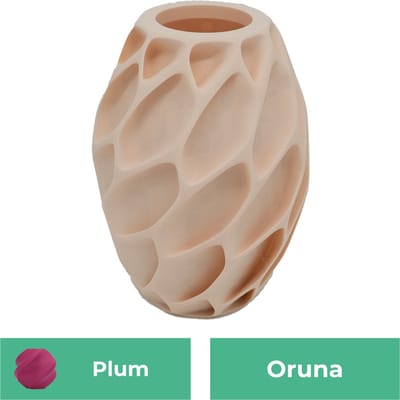 Oruna organische vaas – Decoratieve vaas - Plum - 3d geprinte vaas – geschikt voor droogbloemen - 20CM