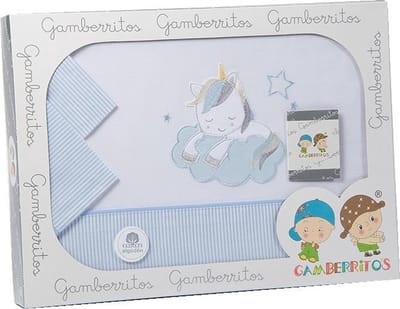 Gamberritos Beddengoed Unicorn Ledikant 80 X 120 Cm Blauw
