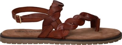 Lazamani - Nilda Dames Sandalen Leer Tan - Maat 36