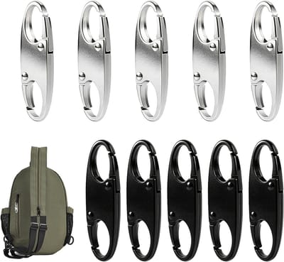 10 Stuks Anti-Diefstal Ritssluitingsclips voor Rugzakken en Tassen, Veiligheidsritsen en Reisaccessoires, Metalen Sluitingen voor Bagage en Koffers