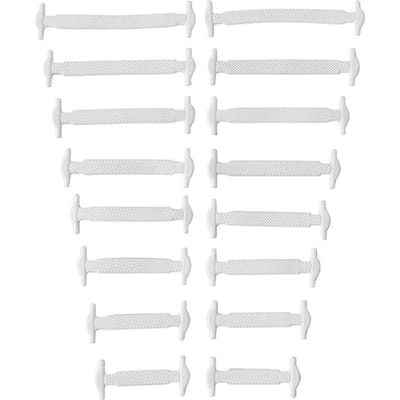16 stuks/partij siliconen veters geen strik schoenveters 12 kleuren elastische veter schoenveter creatieve luie siliconen veters rubberen veter wit