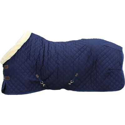 Kentucky Horsewear - Showdeken - 600D - 70 cm / 3'6 - Vegan konijnenvacht - Marineblauw