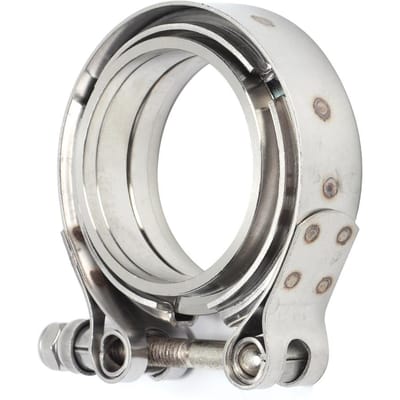 2,25 inch V-band Roestvrijstalen Klem met 2 Flenzen voor Turbo Uitlaat Downpipe white