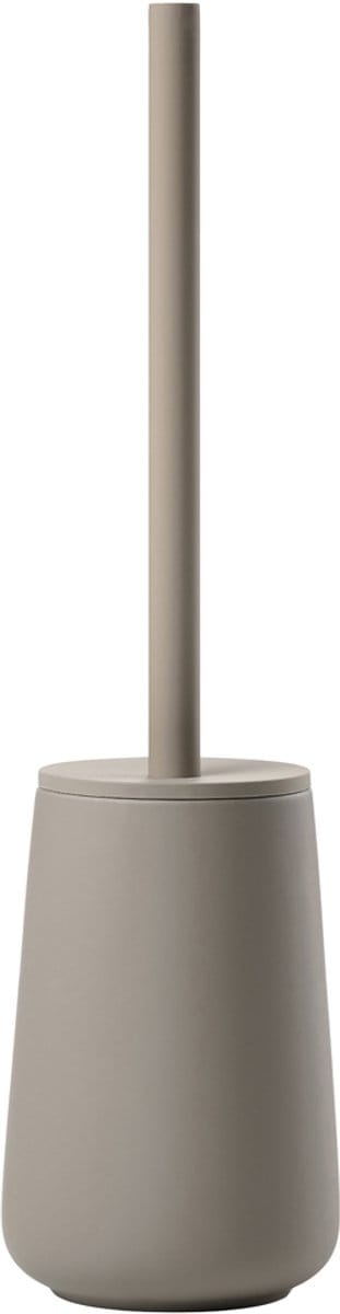 Zone Denmark Nova One Toiletborstel met Houder - WC Borstel Vrijstaand - Toilet & Badkamer Accessoires - Steen - 37 x 10,3 cm - Taupe