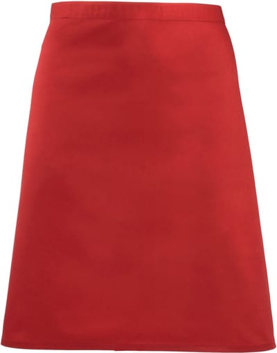 Schort/Tuniek/Werkblouse Unisex One Size Premier Red 65% Polyester, 35% Katoen