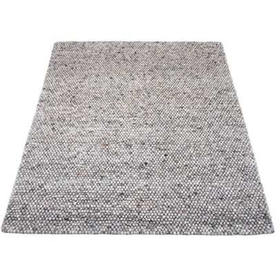 Vloerkleed Pool Grijs 420 - 140 x 200 cm - Wol Hoogpolig Vloerkleed – Japandi / Modern Design