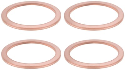 Dailygoods - Set van 4 Koperen Uitlaat Pakkingen voor Motorfietsen 24x30x1.5mm