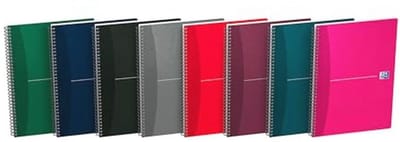 A4 Notitieboekjes, Gelijnd, 7 mm, 100 Pagina's, Bunden, Assorted Kleuren, Verpakkingen van 10