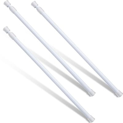 Dailygoods- Raambeveiligingsstangen 3 Stuks - Verstelbare Schuifdeurbeveiliging - Vaste Deurbeveiligingsapparaten - Premium Staal - Veiligheid voor Kinderen - Wit - Deurbalk
