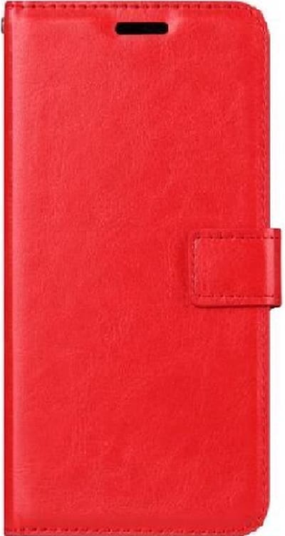 LuxeBass Hoesje geschikt voor Nokia 5.1 Plus - Bookcase Rood - portemonnee hoesje gsm hoesje - telefoonhoes - telefoonhoesjes