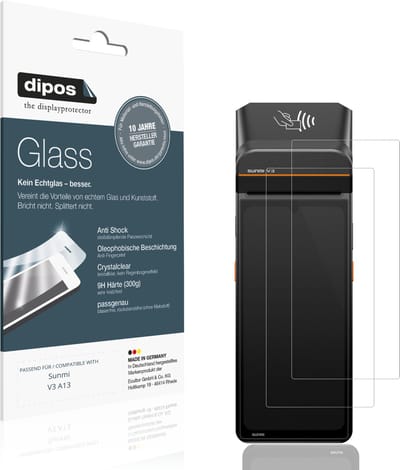 dipos – 2x Pantserfolie geschikt voor Sunmi V3 A13 | 9H Screenprotector