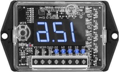 Digitale Voltmeter - Spanningsmeter Auto - Auto Elektronica - Sequencer Functie - 5.3 x 8.8 cm - Zwart