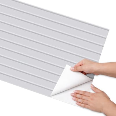 Coloray Meubel Wrap Folie - Grijs Meubelfolie - 50x100 cm - Plakfolie Meubels Verticale strepen - Decoratiefolie Zelfklevend - Minimalist Meubelfolie - Meubelfolie Zelfklevend - Badkamer decoratie - Achtergronden en patronen