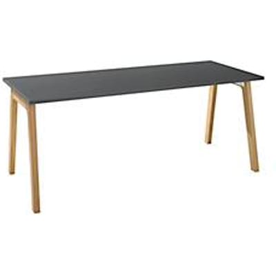 Schäfer Shop Select Start Off Houtbureau, rechthoekig, A-poot, B 1800 x D 800 x H 735 mm, grafiet/houtlook