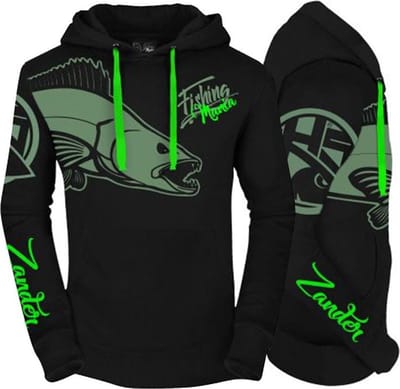 Hotspot Design Hoodie | Fishing Mania Zander | Black | Maat M