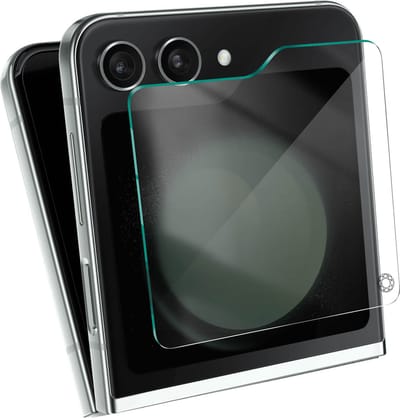 Force Case, Screenprotector geschikt voor Samsung Galaxy Z Flip 5 - Tempered Glass 2.5D, Transparant