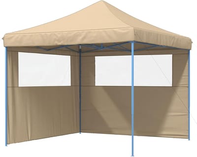 Opvouwbare Partytent - Pop-up Tent - Feestelijke Bijeenkomsten - Snelle Opbouw - 292x292x315 cm - Beige