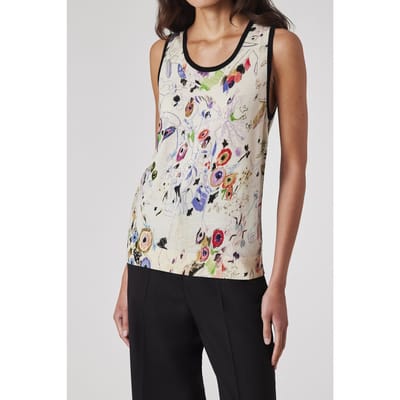 Paul Smith Knitted Sleveless Top Ivory Maat: S | Mouwloze Tops Outlet | Dames | Grijs