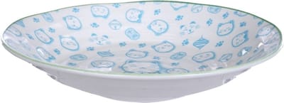 Tokyo Design Studio - Kawaii - Lucky Cat - Diner Plate - Light Blue - 25.3x5 cm - Diep Bord - Noodle Kom - Pasta Kom