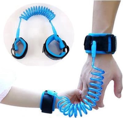 Finnacle - Blauw Polsband Riem Kinderen - Anti-wegloop Kindertuigje - 25 Meter - Flexibele en Elastische Looplijn Peuter